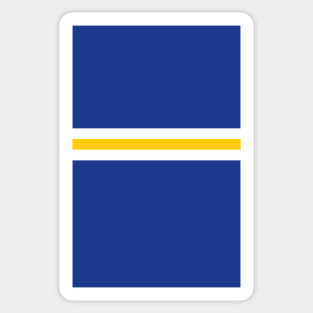 Everton FC Blue White Yellow Colours Bar Design Sticker